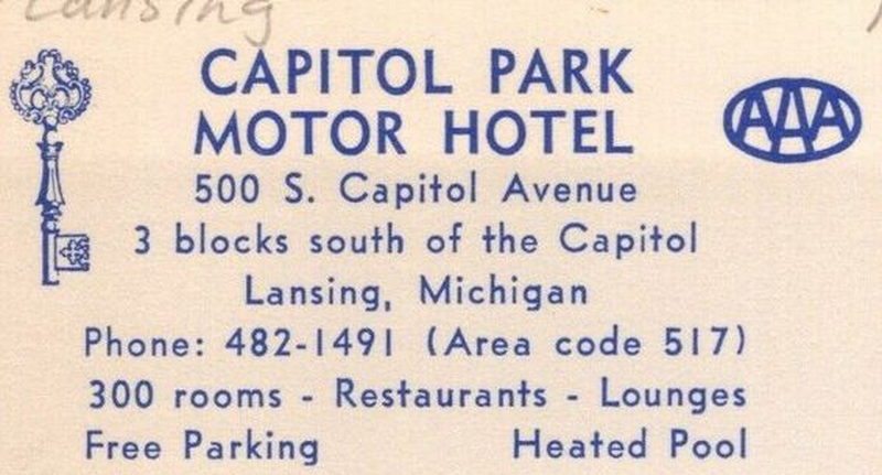 Capitol Park Motor Hotel - Vintage Postcard (newer photo)
